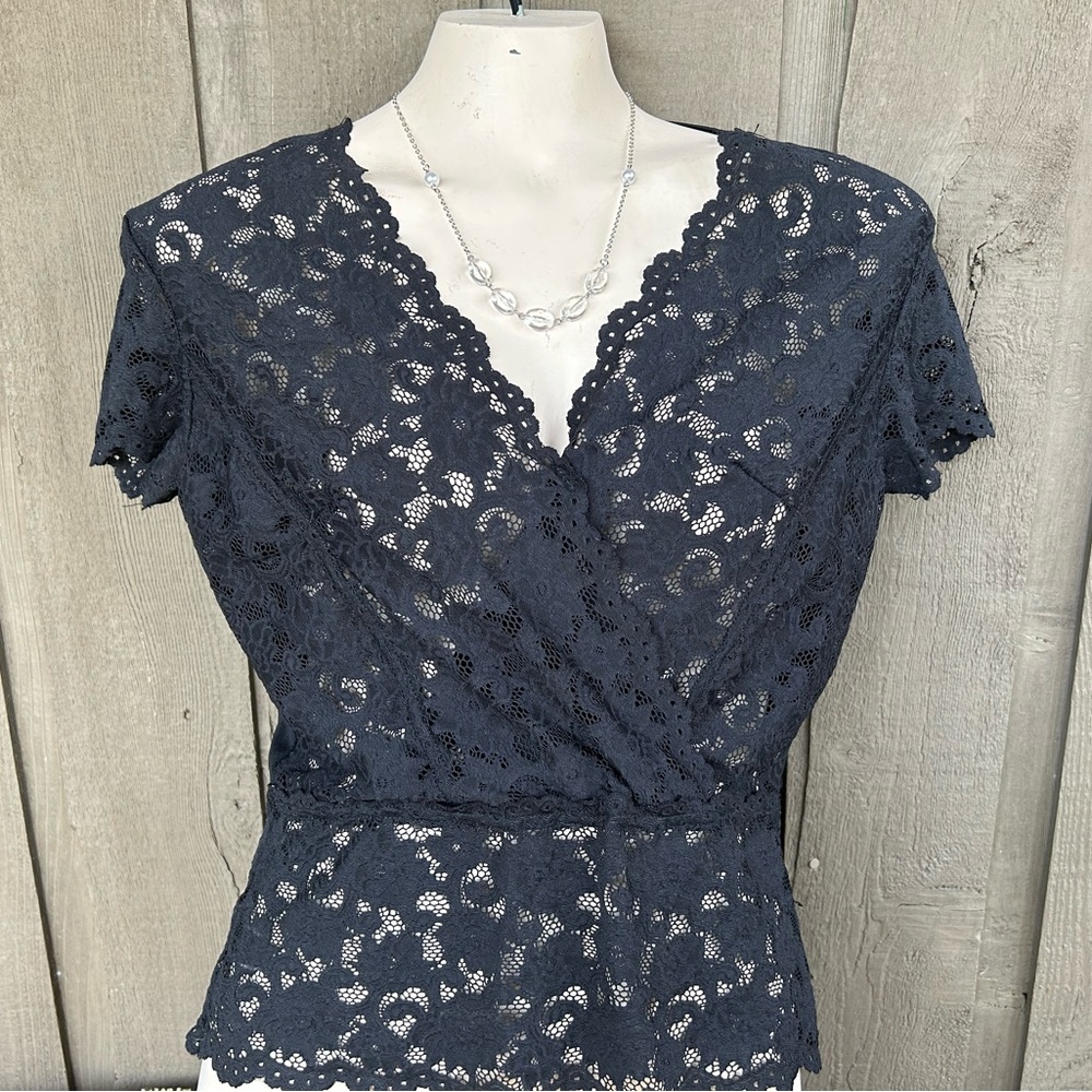 Black lace top from boutique store cache